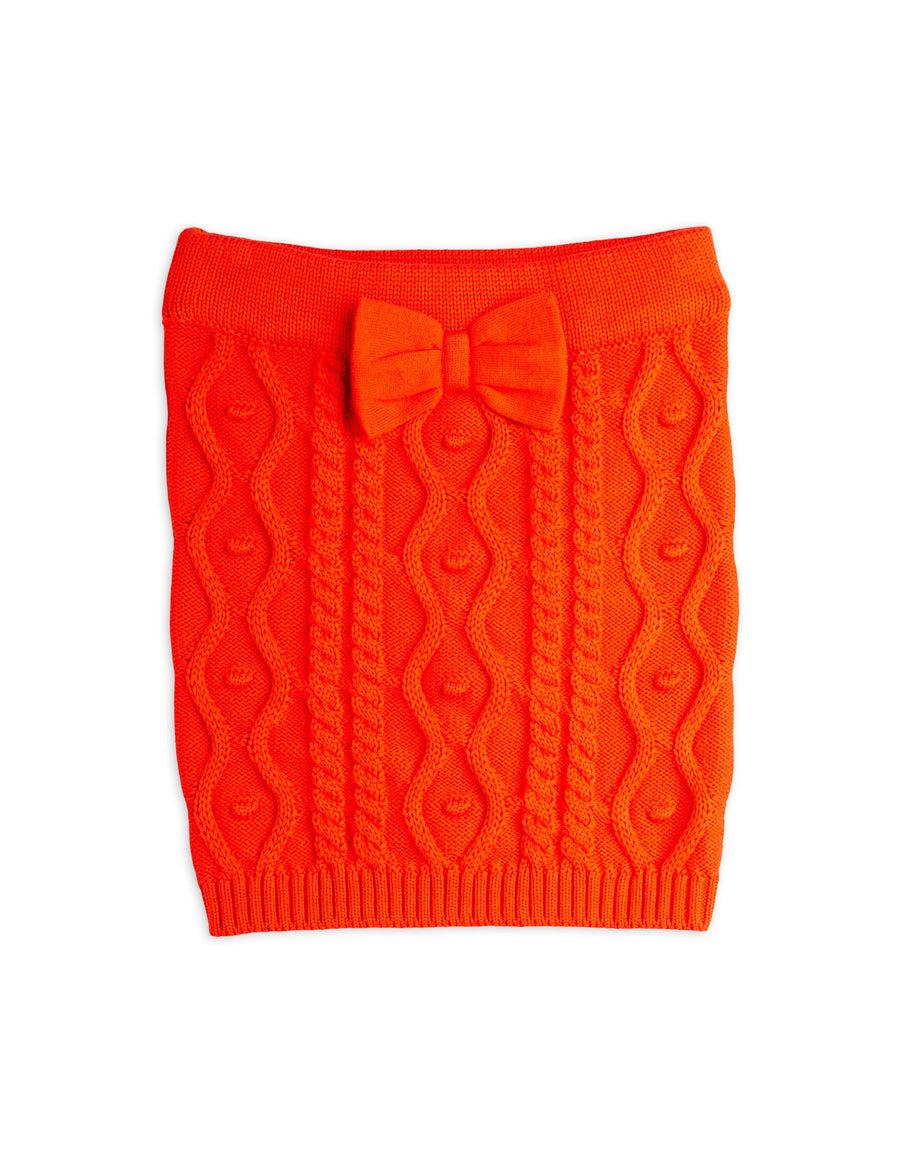[mini rodini]   Texture knit bow skirt