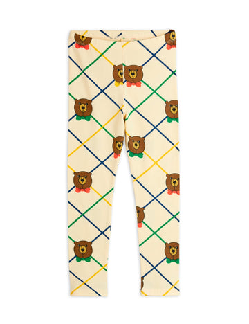 [mini rodini]   Bear check aop leggings