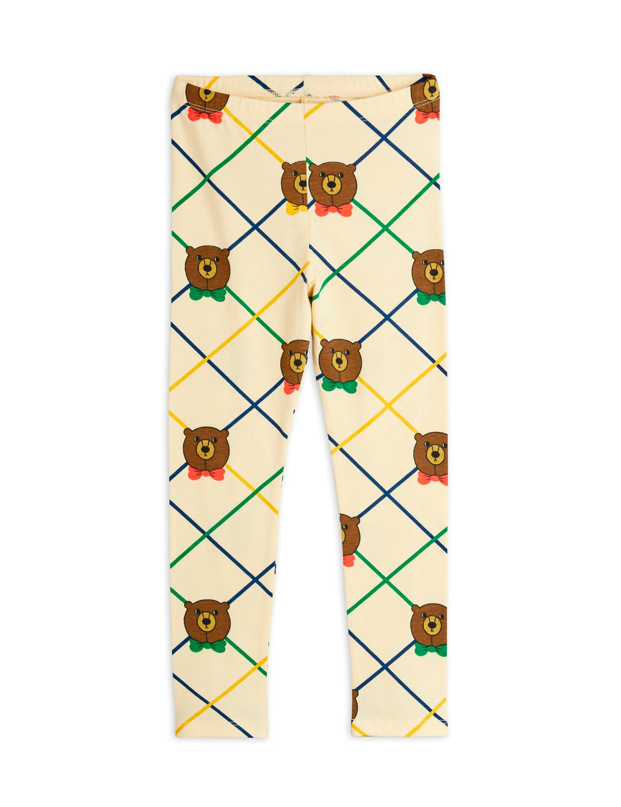 [mini rodini]   Bear check aop leggings