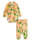 [mini rodini]   Alpine flowers aop baby set