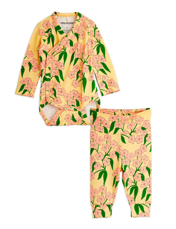 [mini rodini]   Alpine flowers aop baby set
