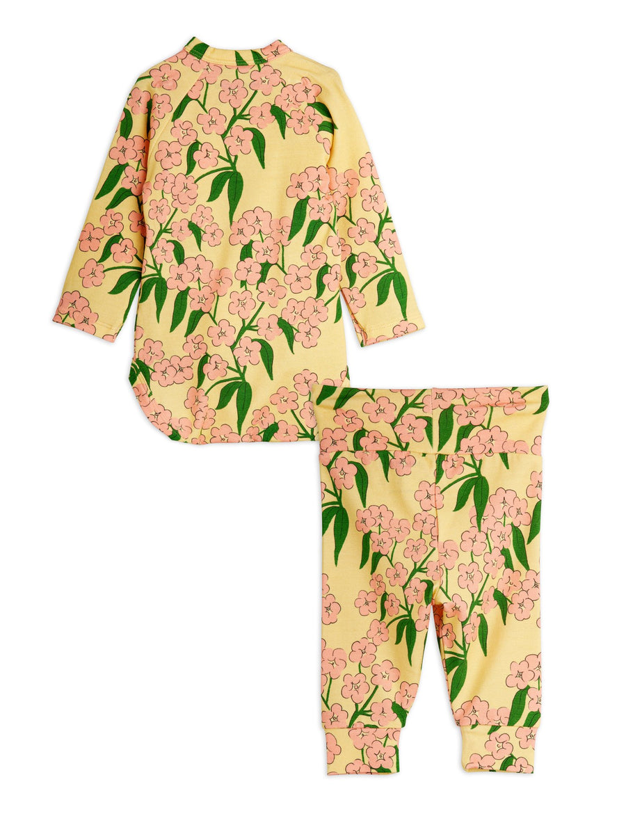 [mini rodini]   Alpine flowers aop baby set