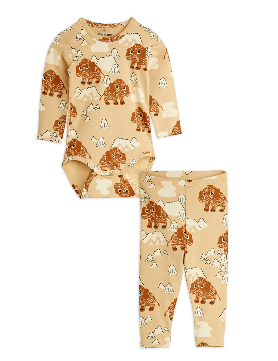 [mini rodini]   Mammoth aop baby set
