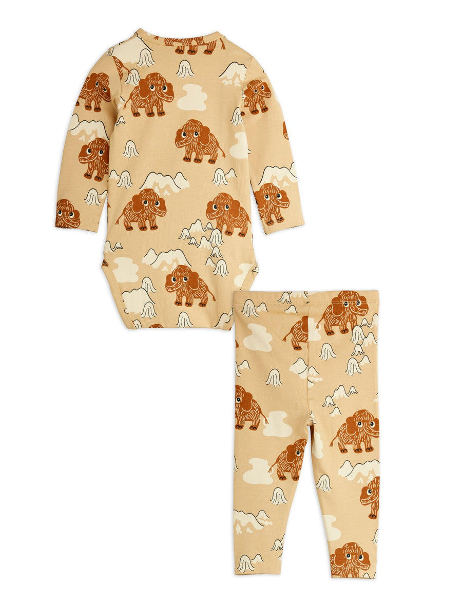 [mini rodini]   Mammoth aop baby set