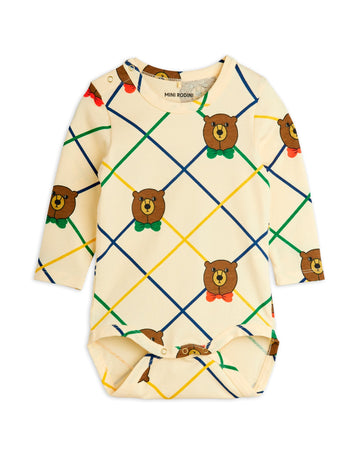 [mini rodini]   Bear check aop ls body