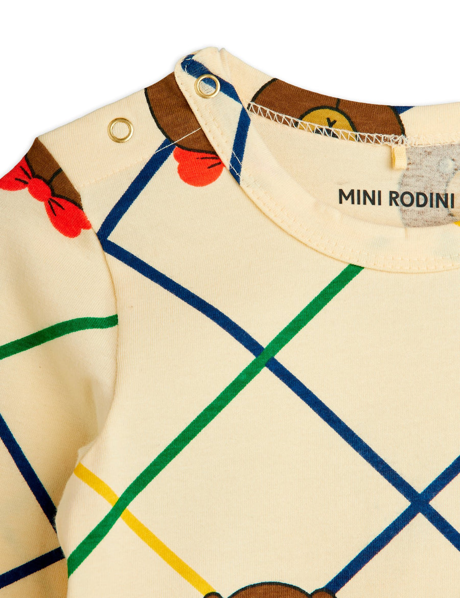 [mini rodini]   Bear check aop ls body