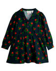 [mini rodini]   Lingonberries aop woven ls dress