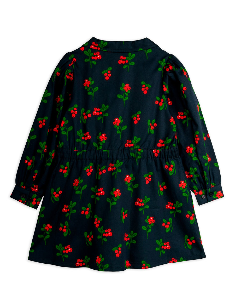 [mini rodini]   Lingonberries aop woven ls dress