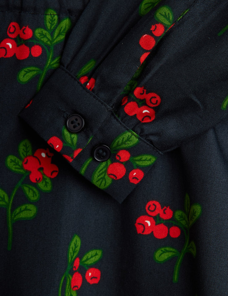 [mini rodini]   Lingonberries aop woven ls dress