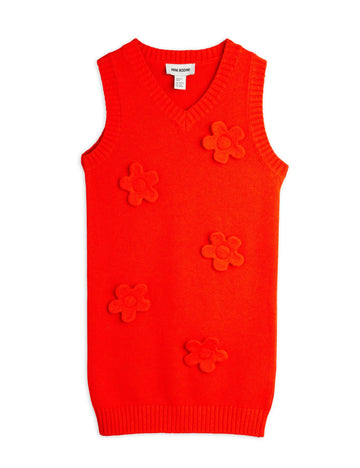 [mini rodini]   Knitted flower vest dress