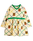 [mini rodini]   Bear check aop ls dress