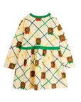 [mini rodini]   Bear check aop ls dress