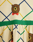 [mini rodini]   Bear check aop ls dress
