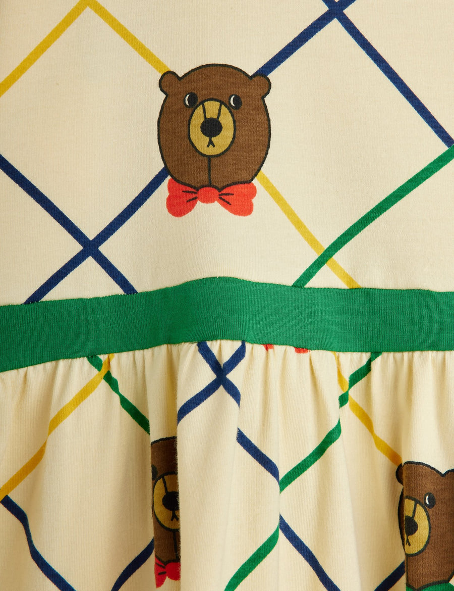 [mini rodini]   Bear check aop ls dress