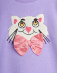 [mini rodini]   Cat with bowtie chenille sweatdress