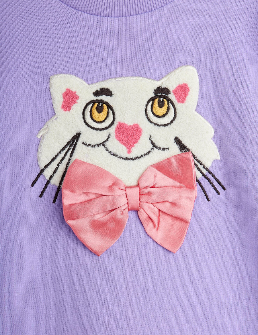 [mini rodini]   Cat with bowtie chenille sweatdress