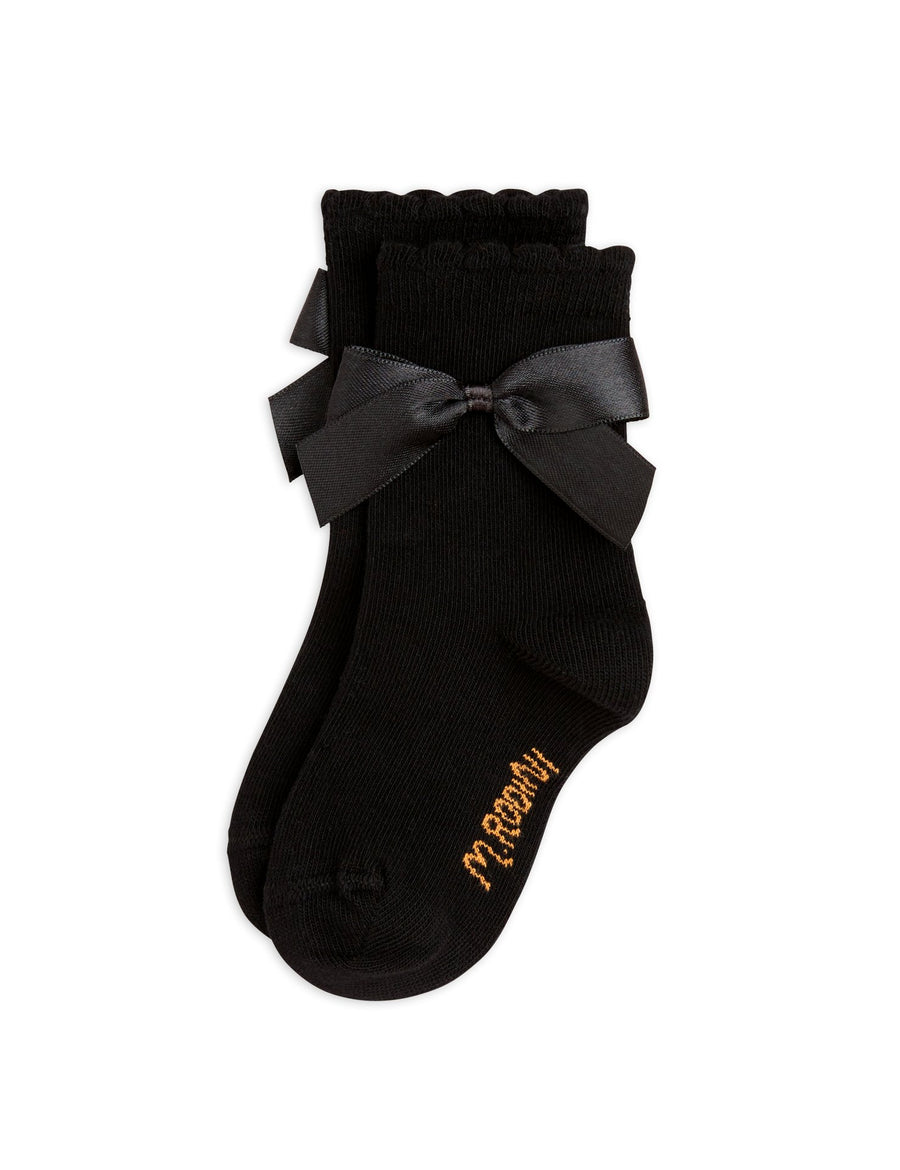 [mini rodini]   Satin bow 1-pack socks