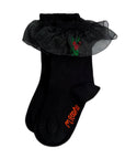 [mini rodini]   Lingonberry emb frill 1-pack socks