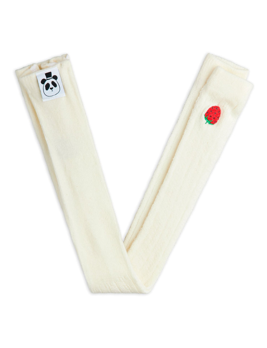 [mini rodini]   Strawberry pointelle leggings 1-pack