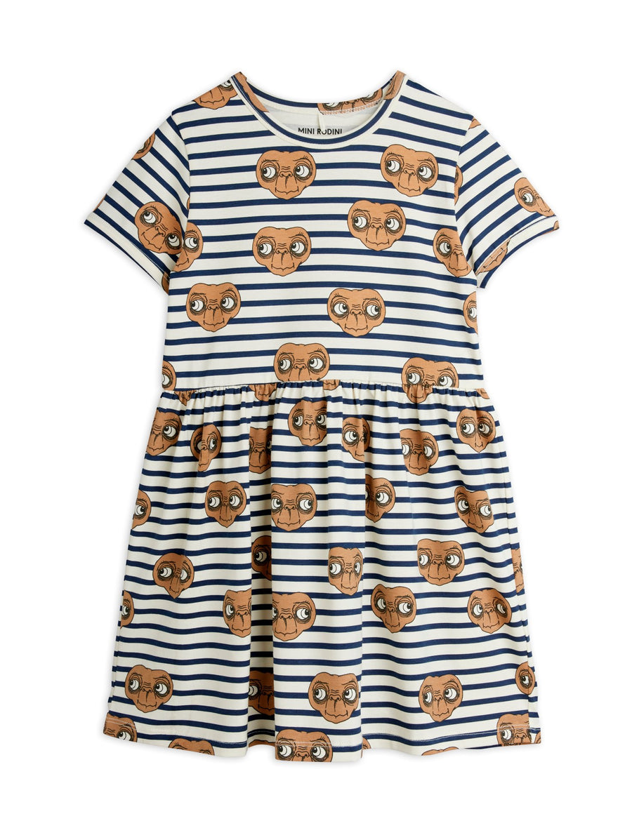 [mini rodini]   E.T. stripe aop ss dress