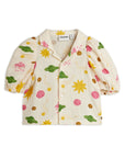 [mini rodini]   Space aop muslin ss blouse