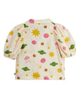 [mini rodini]   Space aop muslin ss blouse