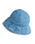 [mini rodini]   Lw denim dots aop sun hat