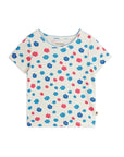 [mini rodini]   Flowers aop picotege pointelle ss tee