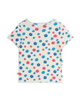 [mini rodini]   Flowers aop picotege pointelle ss tee