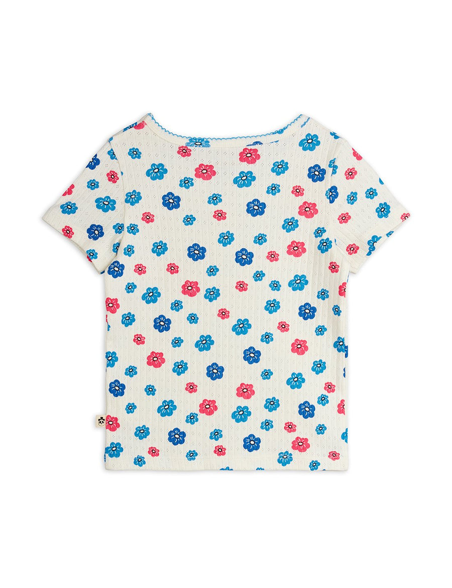 mini rodini] Flowers aop picotege pointelle ss tee – Les Quatre