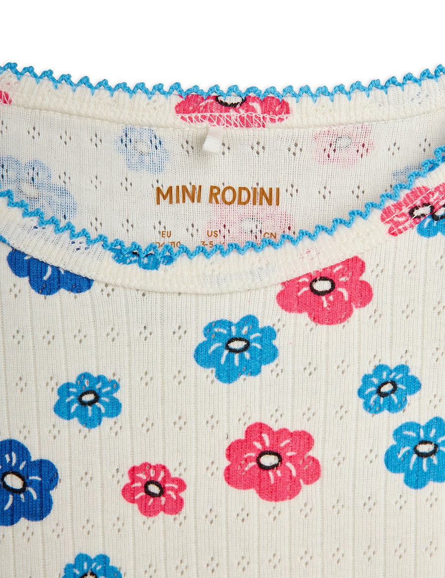 mini rodini] Flowers aop picotedge pointelle ss dress – Les Quatre