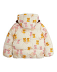 [mini rodini]   Kittens aop faux fur collar puffer