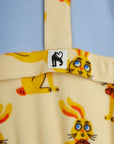 [mini rodini]   Rabbits aop fleece halfzip sweater