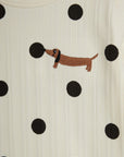 [mini rodini]   Dots aop dog ls tee