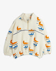 [mini rodini]   Velvet worms aop half zip sweatshirt