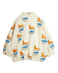 [mini rodini]   Velvet worms aop half zip sweatshirt