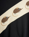 [mini rodini]   Elephant shrew panel sweatshirt