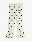 [mini rodini]   Dots aop dog flared trousers