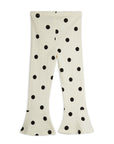 [mini rodini]   Dots aop dog flared trousers