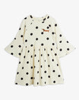 [mini rodini]   Dots aop dog trumpet sleeve dress