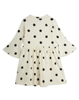 [mini rodini]   Dots aop dog trumpet sleeve dress