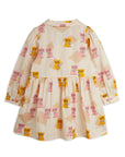 [mini rodini]   Kittens aop woven ls dress