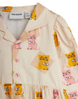 [mini rodini]   Kittens aop woven ls dress