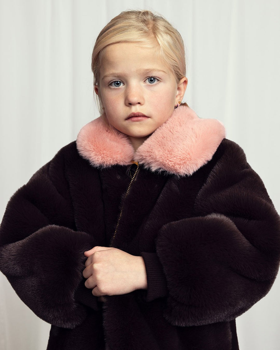 [mini rodini]   Fluffy faux fur coat