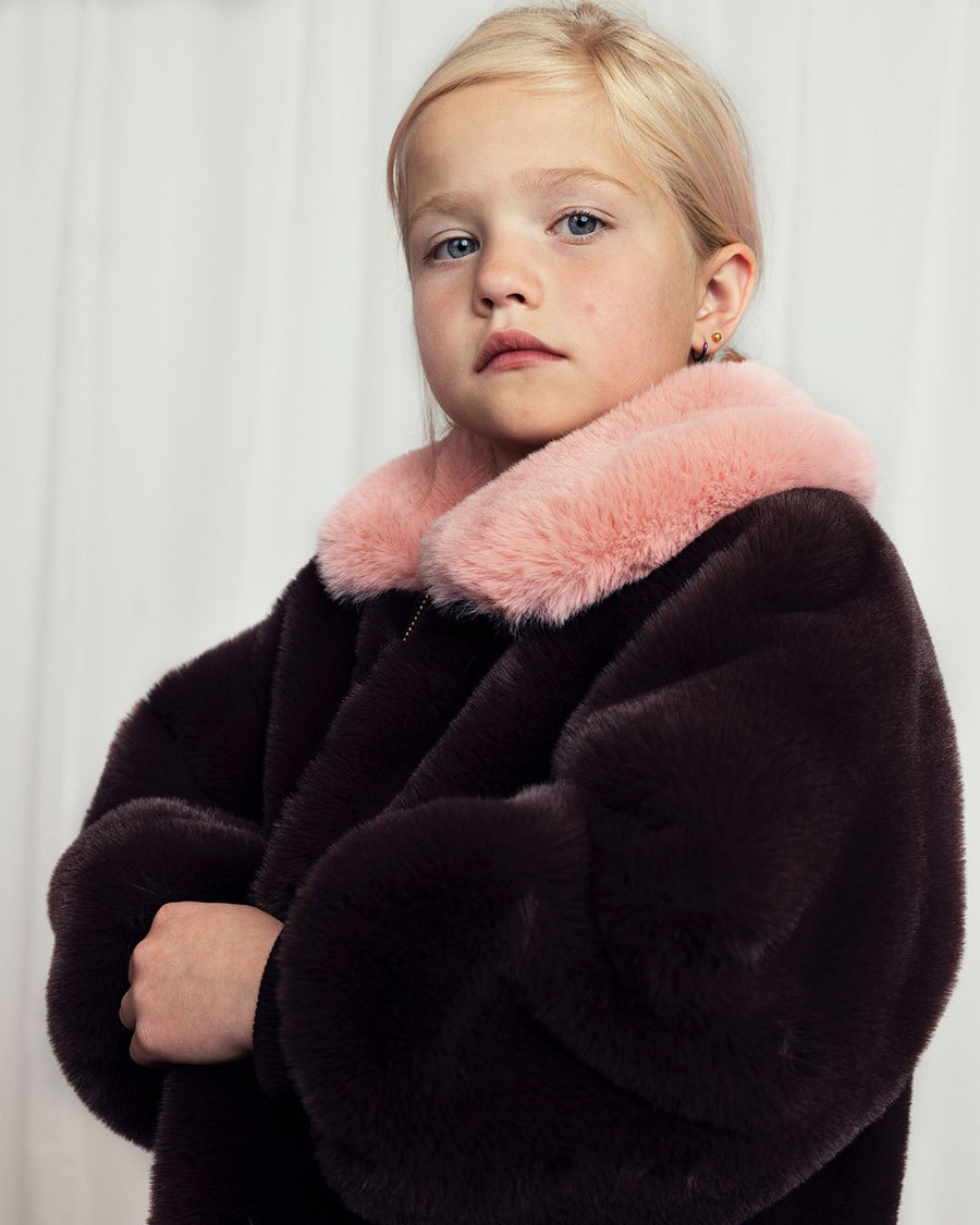 [mini rodini]   Fluffy faux fur coat