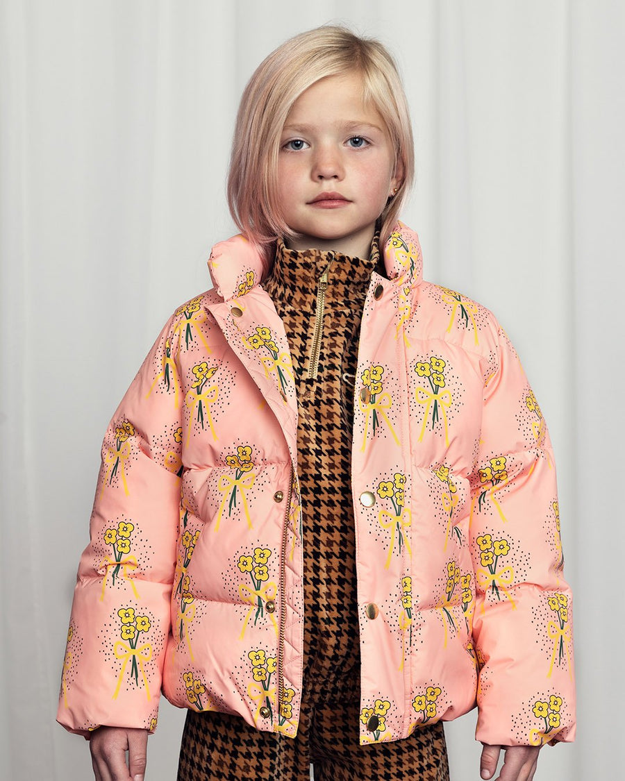 [mini rodini]   Winter flowers aop city puffer jacket