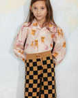 [mini rodini]   Chess check knitted trouser