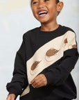 [mini rodini]   Elephant shrew panel sweatshirt