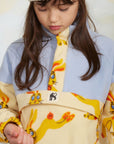 [mini rodini]   Rabbits aop fleece halfzip sweater
