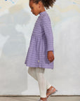 [mini rodini]   Textured frill ls dress